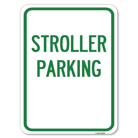 Stroller Parking Heavy-Gauge Aluminum Rust Proof Parking Sign